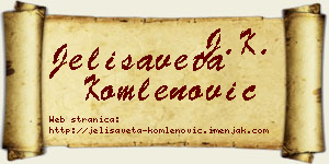 Jelisaveta Komlenović vizit kartica